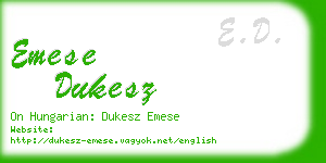 emese dukesz business card